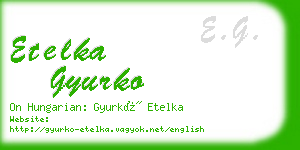 etelka gyurko business card